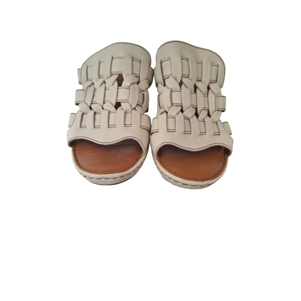 Born White open toe leather hell sandals size 9/40.5 - Picture 2 of 10